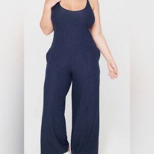 Fabletics ultra soft navy jumpsuit